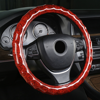 Navlaka za volan, univerzalna, četiri godišnja doba, imitacija drveta breskve, koža, ugradnja: općenita
