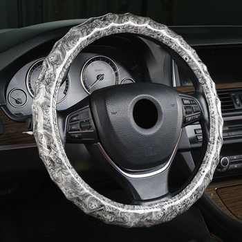 Navlaka za volan, univerzalna, četiri godišnja doba, imitacija drveta breskve, koža, ugradnja: općenita
