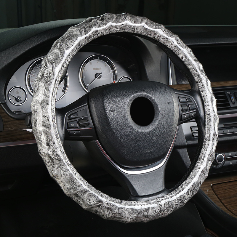 Navlaka za volan, univerzalna, četiri godišnja doba, imitacija drveta breskve, koža, ugradnja: općenita