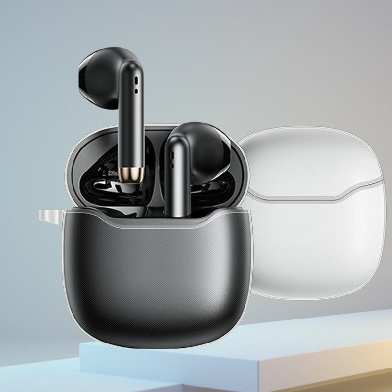 Carcasă protectie TPU pentru căștile Rui Liang TWST19 wireless Bluetooth; fabricație prin presare la cald; pachet de 100 bucăți; personalizare disponibilă