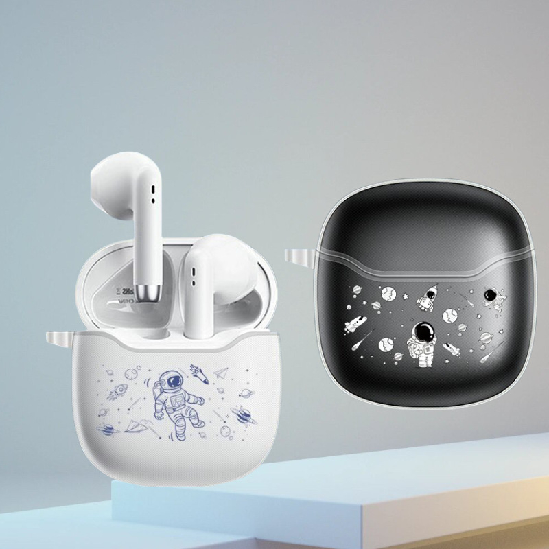 Carcasă protectie TPU pentru căștile Rui Liang TWST19 wireless Bluetooth; fabricație prin presare la cald; pachet de 100 bucăți; personalizare disponibilă