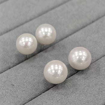 Cercei cu perle de apă dulce, lucrate manual, știfturi din argint 925, brand Lao Zhang Yajie, stil personal