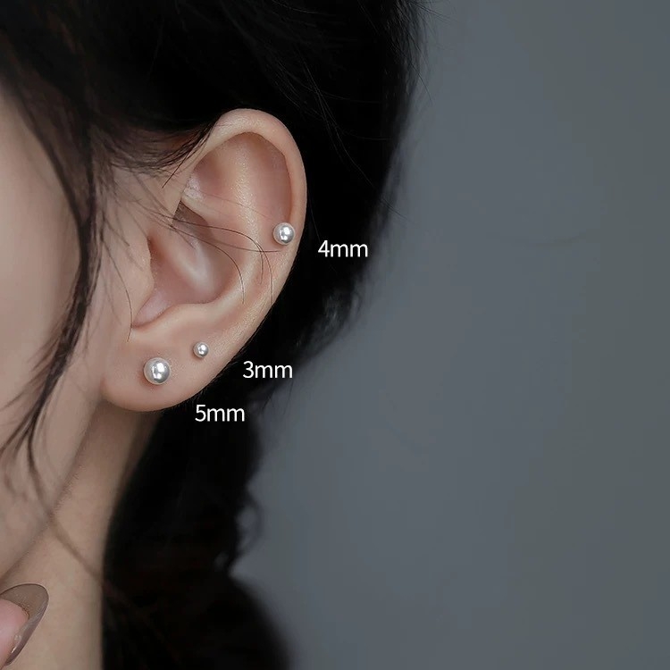 Cercei cu perle de apă dulce, lucrate manual, știfturi din argint 925, brand Lao Zhang Yajie, stil personal