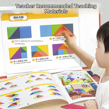 Magnezinė tangramų dėlionė, 3D popierinis švietimo žaislas vaikams 4–6 m, DIY užsiėmimas
