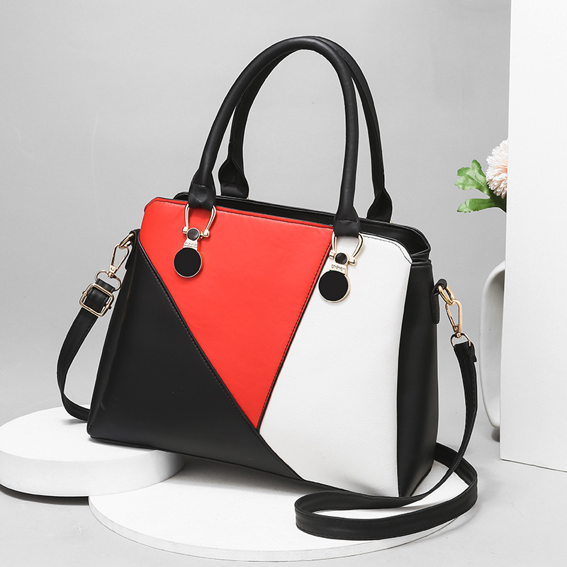 Dvokomponentni set bucket torbi u kontrastnim bojama - PU torba s zatvaranjem na zip, unutarnji džepovi: džep sa zipom, džep za telefon, džep za ID