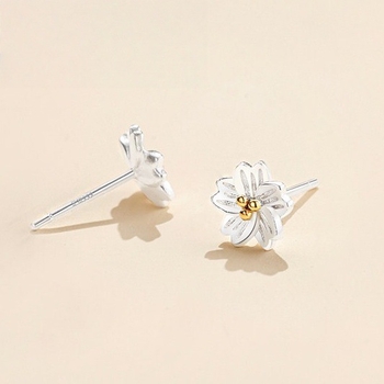 Naušnice od sterling srebra - oblik cvijeta trešnje - svijetli luksuzni stil - unisex - elektroplatinirani premaz