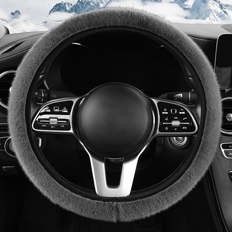 Калъф за волан Che bu Te, стил бизнес, изкуствен плюш, зима, монтаж: универсален
