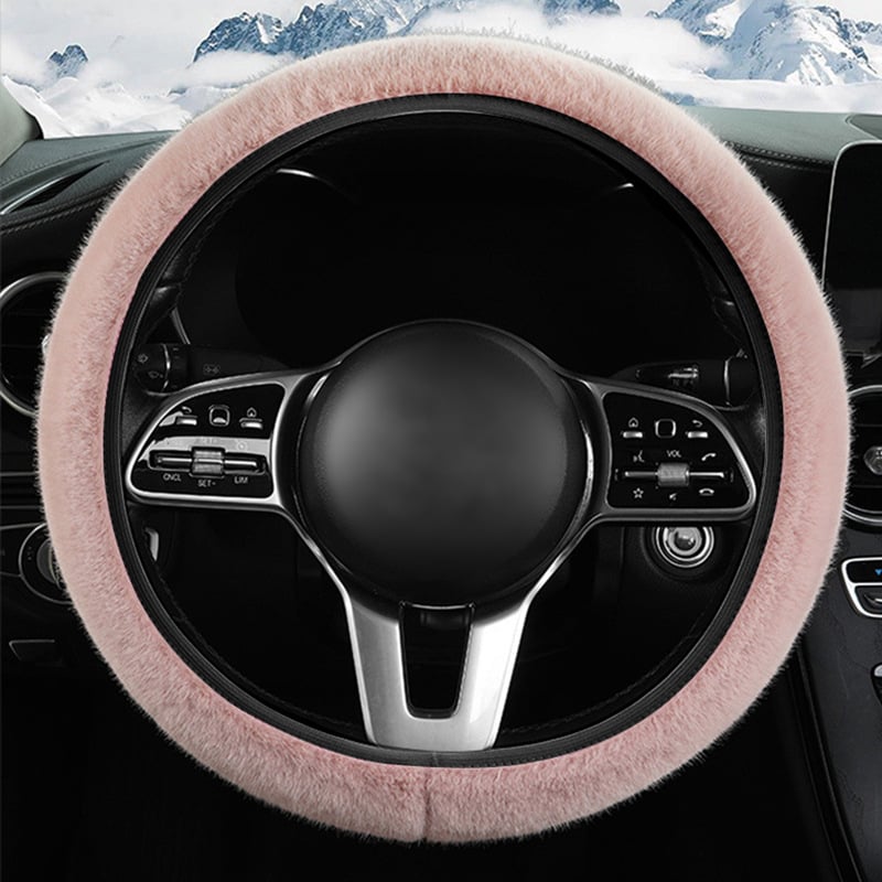 Калъф за волан Che bu Te, стил бизнес, изкуствен плюш, зима, монтаж: универсален