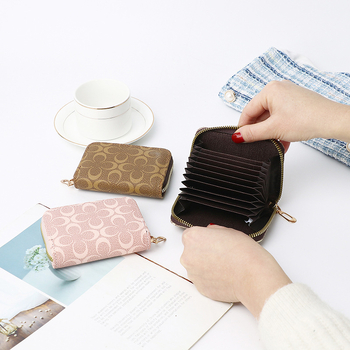 Morina Portofel pentru carduri din PVC cu compartimente multiple, capacitate mare, protecție împotriva furtului, căptușeală din poliester, Primăvara 2025