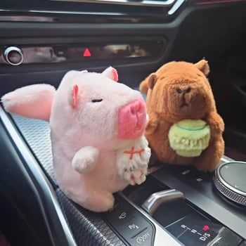 Capybara Αγγελάκι Λούτρινο Με Φτερά – Μπρελόκ Κλειδιών, Υπερ-μαλακό Κοντό Λούτρινο, Γέμισμα PP Βαμβάκι, Κατάλληλο για 7–14 ετών