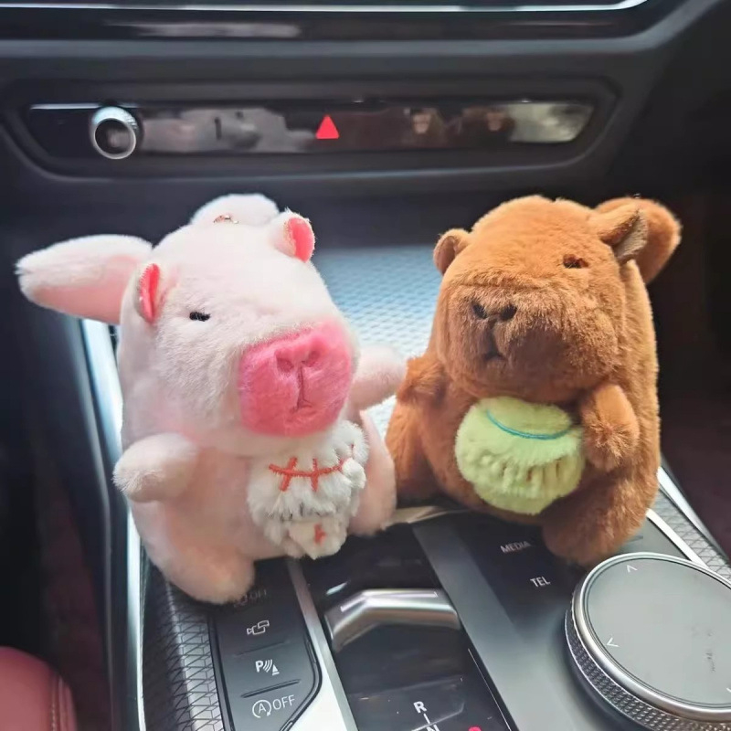 Capybara Αγγελάκι Λούτρινο Με Φτερά – Μπρελόκ Κλειδιών, Υπερ-μαλακό Κοντό Λούτρινο, Γέμισμα PP Βαμβάκι, Κατάλληλο για 7–14 ετών