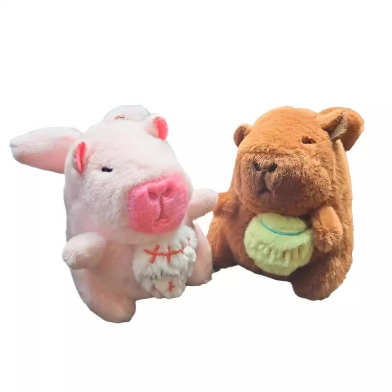 Capybara Αγγελάκι Λούτρινο Με Φτερά – Μπρελόκ Κλειδιών, Υπερ-μαλακό Κοντό Λούτρινο, Γέμισμα PP Βαμβάκι, Κατάλληλο για 7–14 ετών