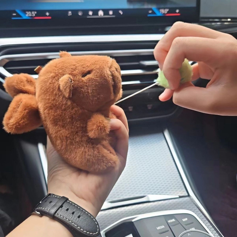 Capybara Αγγελάκι Λούτρινο Με Φτερά – Μπρελόκ Κλειδιών, Υπερ-μαλακό Κοντό Λούτρινο, Γέμισμα PP Βαμβάκι, Κατάλληλο για 7–14 ετών