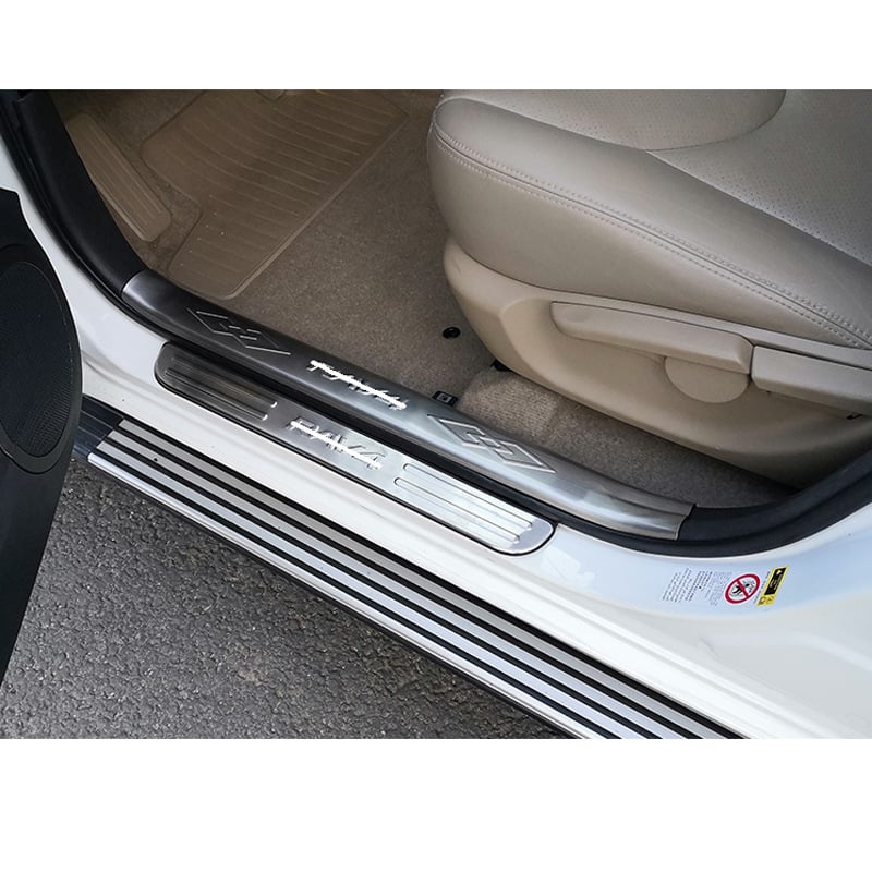 YST Κατώφλι πόρτας από ανοξείδωτο ατσάλι για Toyota RAV4 2009–2012 – προστασία από γρατζουνιές, διακοσμητικό πεταλάκι εισόδου