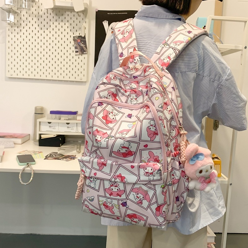 Rucsac unisex cu capacitate mare pentru școală și drumeții, model imprimat, compatibil cu laptop de 14 inch, 20–35 L