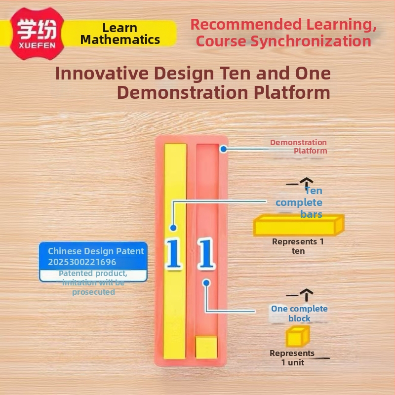 Pirmsskolas matemātikas mācību līdzeklis: Skaitļi un daudzumi — izpratne, salīdzināšana, saskaitīšana un atņemšana līdz 20; komplektā 20 kvadrāti, 10 lentītes, 36 matemātikas kartītes; 30 gab./kaste, 4 kastes; materiāli: polistirols un polietilēns.