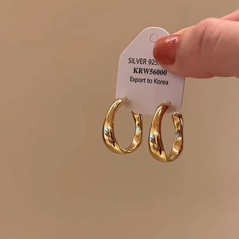 Cercei din cupru, electroplatați, geometrici, stil nișă, pentru femei