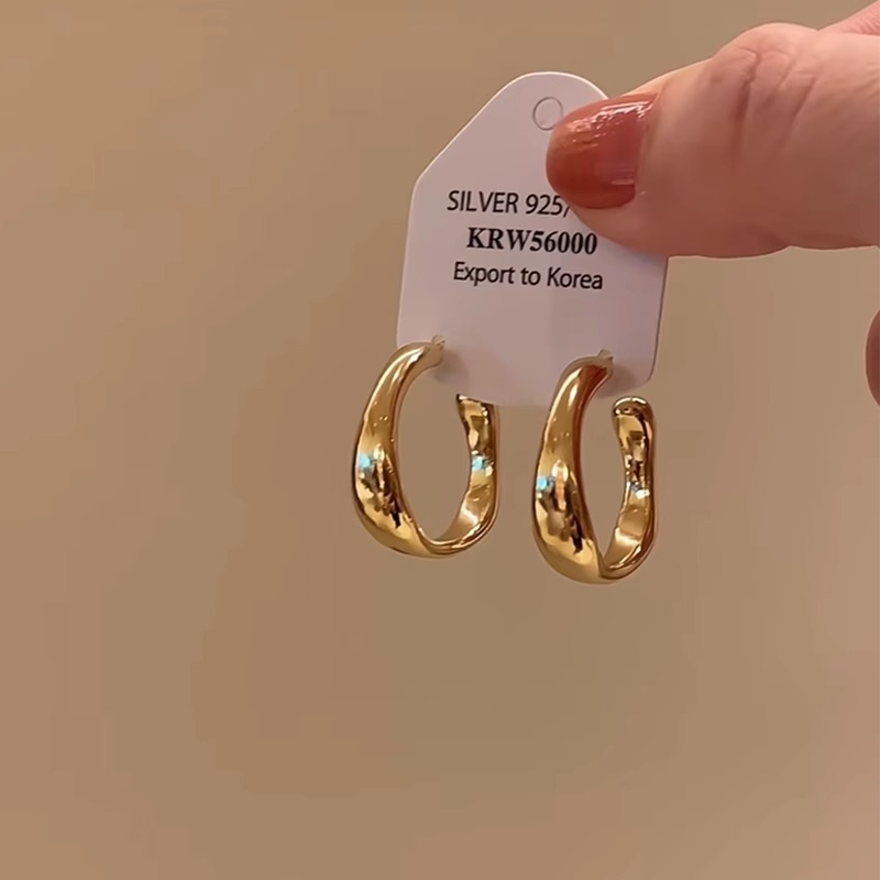 Cercei din cupru, electroplatați, geometrici, stil nișă, pentru femei