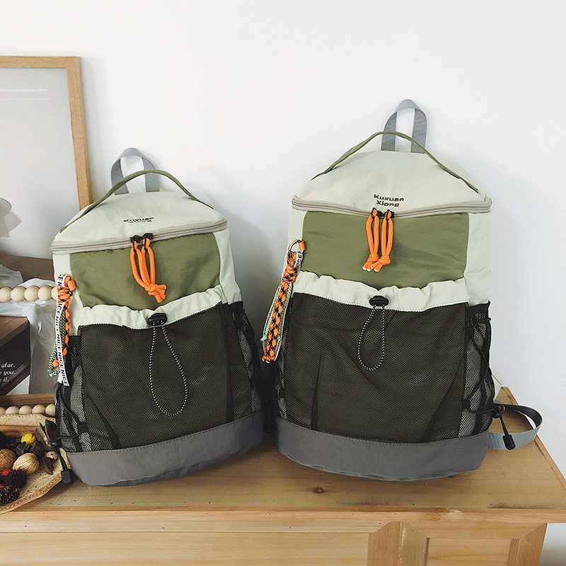 Rucsac din nylon, rezistent la uzură, compatibil cu laptop de 15 inch, bretea curbată, capacitate sub 20 L, vară 2025