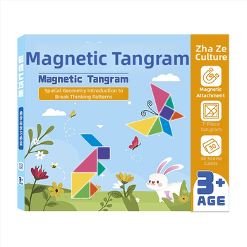 Magnetiline tangram mõistatus – puidust hariv mäng lastele, mustrite kokkupanek, 7–14-aastased, Shaoze culture, päritolu Wenzhou
