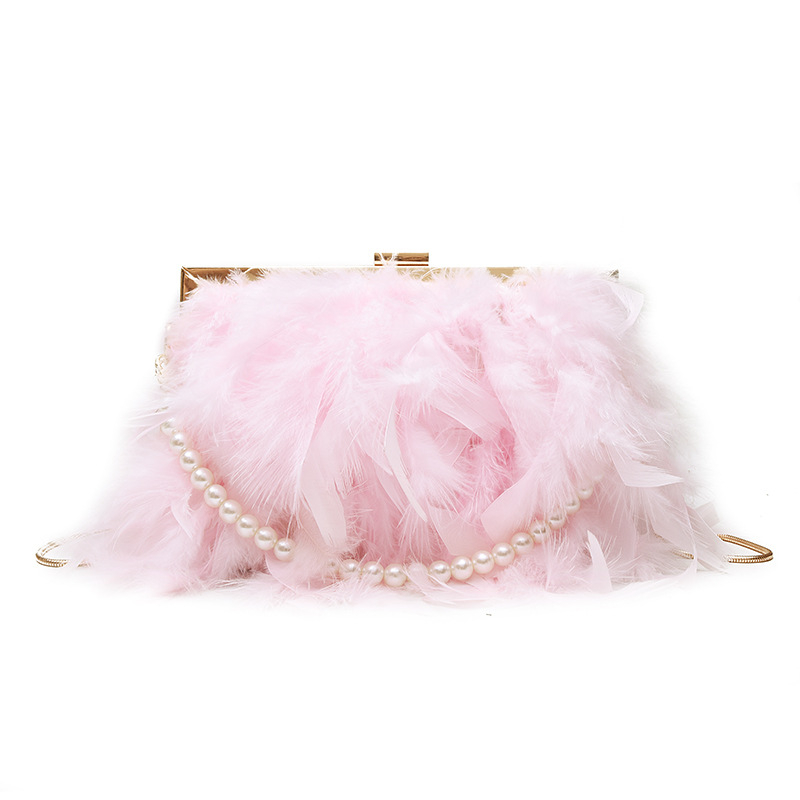 PU ženska crossbody torba s lancem, klips zatvaranje, horizontalni kvadratni oblik