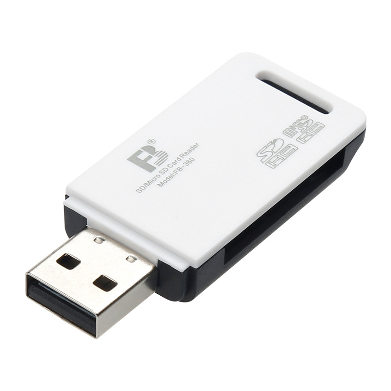 FB360 Cititor de carduri USB 2.0 — suport MINISD, SD, SDHC, TF, Mini SDHC; instalare externă; compatibil Windows 7