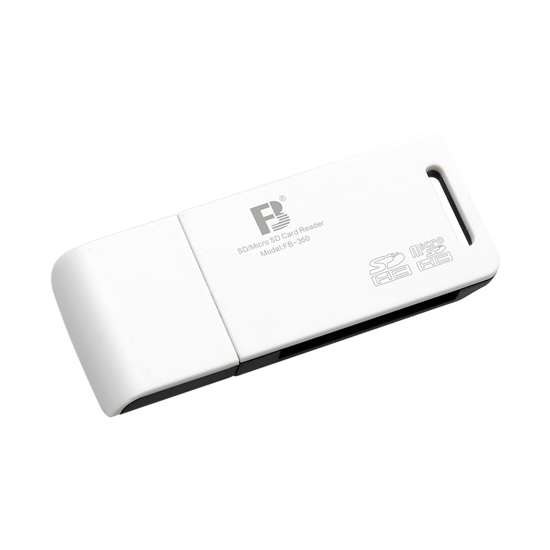 FB360 Cititor de carduri USB 2.0 — suport MINISD, SD, SDHC, TF, Mini SDHC; instalare externă; compatibil Windows 7