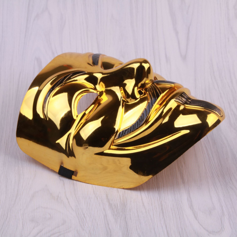 Maska rekvizītam ar V-formu, filmas motīvs, plastmasas, DIY, Terora stils, piemērota Halloween, Lieldienām, Karnavalam un Pirmās aprīļa dienai