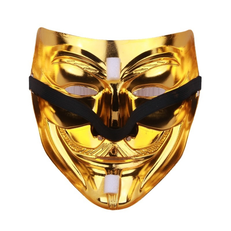 Maska rekvizītam ar V-formu, filmas motīvs, plastmasas, DIY, Terora stils, piemērota Halloween, Lieldienām, Karnavalam un Pirmās aprīļa dienai