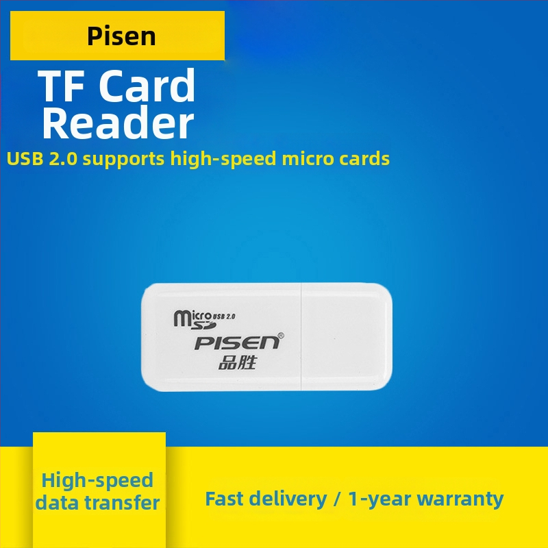 Pisen TF čítačka kariet USB 2.0 – Micro SD/TF karty, kompatibilný s Windows 7