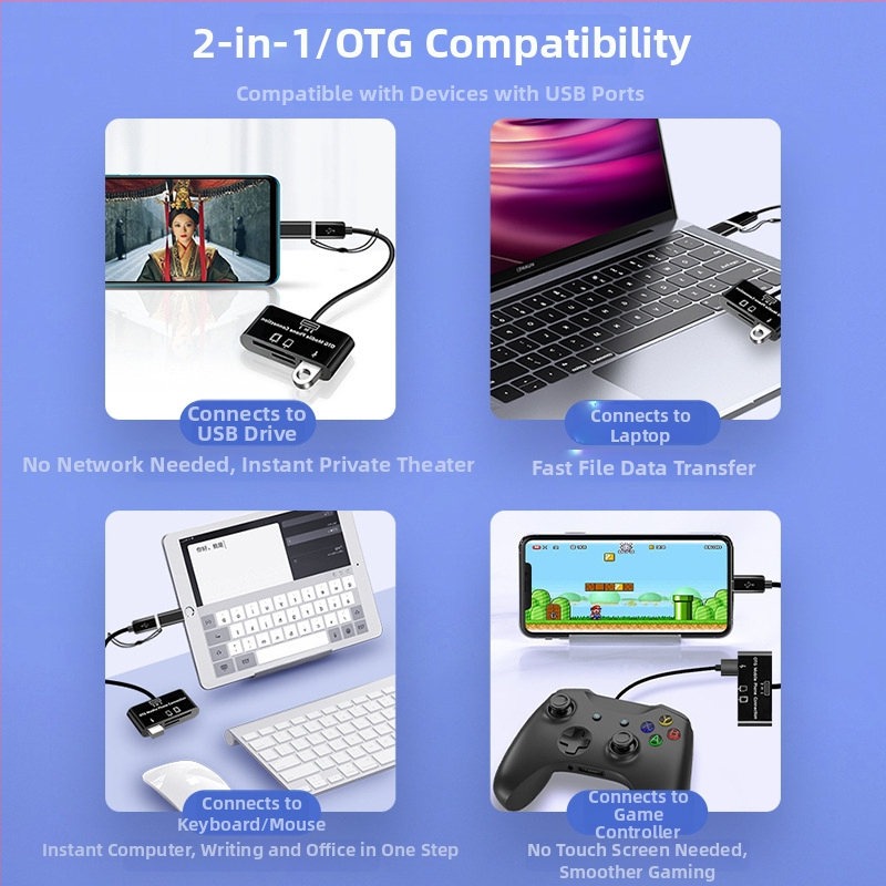 USB 3.0 čítačka kariet s USB-C OTG pre Android telefóny (USB 3.0 rozhranie, SD/SDHC/TF karty, USB-C OTG, Android kompatibilné)