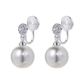 Gyöngy fülbevalók S925 ezüst tűvel, aranyozott réz, geometriai forma, hétköznapi stílus