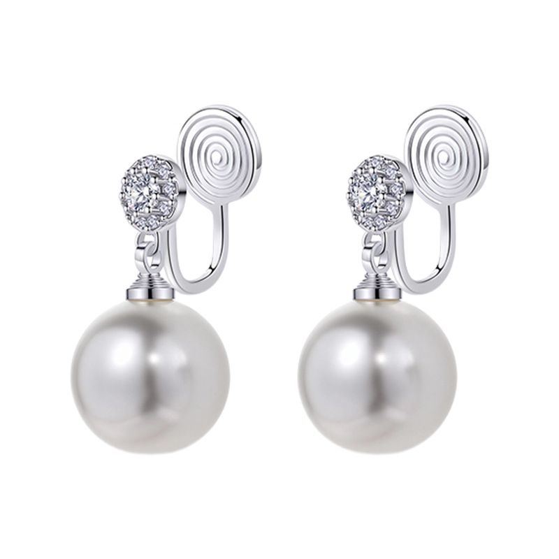 Gyöngy fülbevalók S925 ezüst tűvel, aranyozott réz, geometriai forma, hétköznapi stílus