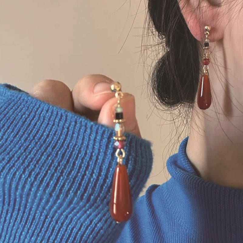 Cercei din aliaj, design geometric, placare electroplată, clips pentru urechi, pentru femei