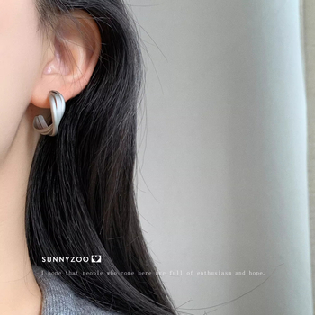 Cercei Longitudinal beauty – design geometric din cupru, știfturi din argint 925, stil natural