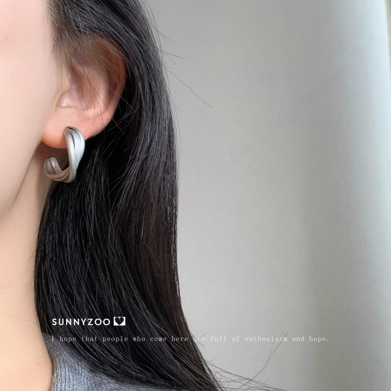 Cercei Longitudinal beauty – design geometric din cupru, știfturi din argint 925, stil natural