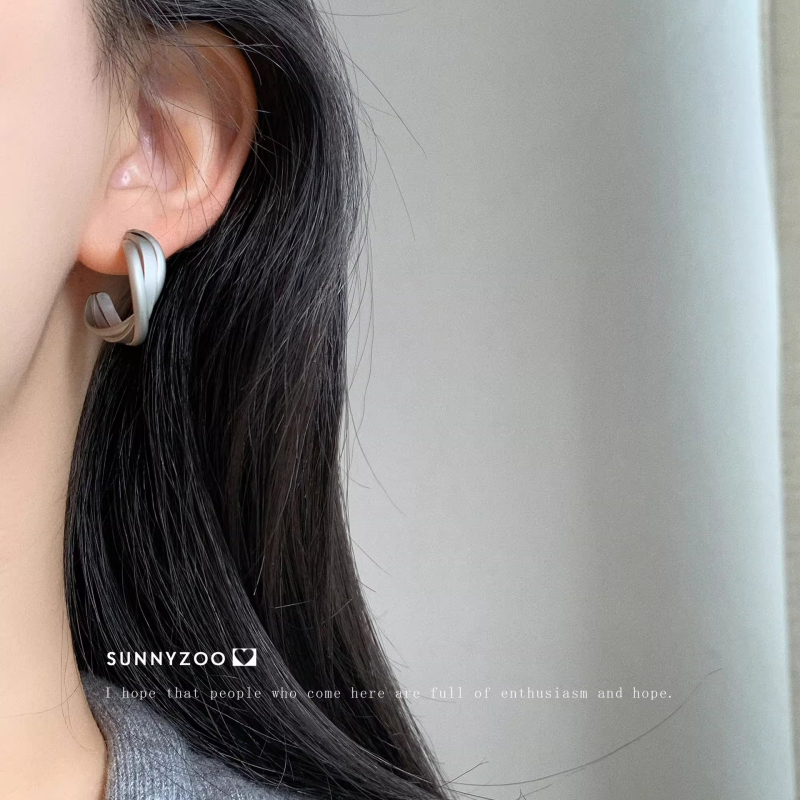 Cercei Longitudinal beauty – design geometric din cupru, știfturi din argint 925, stil natural