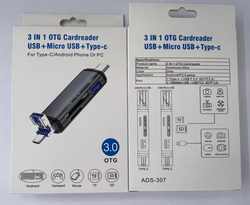 Cititor de carduri Six-in-One – interfață USB 2.0, slot TF, dispozitiv OEM multifuncțional extern