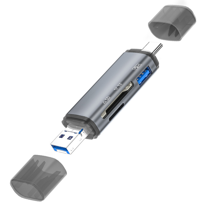Cititor de carduri Six-in-One – interfață USB 2.0, slot TF, dispozitiv OEM multifuncțional extern