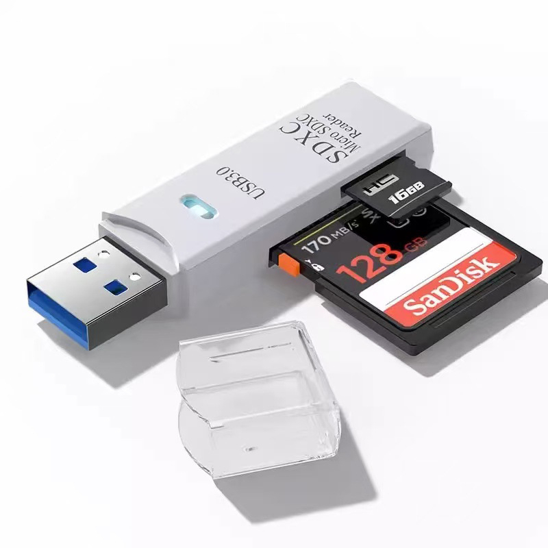 Cititor USB 3.0 pentru carduri SD/TF – instalare externă, 10 g, Model XCF-DKQ-002