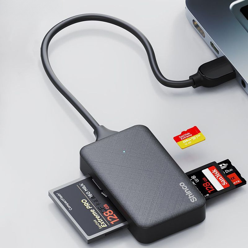 Cititor All-In-One Type-C USB pentru carduri – Suport TF • Interfață USB 2.0 • Nu este OEM • Fără siglă