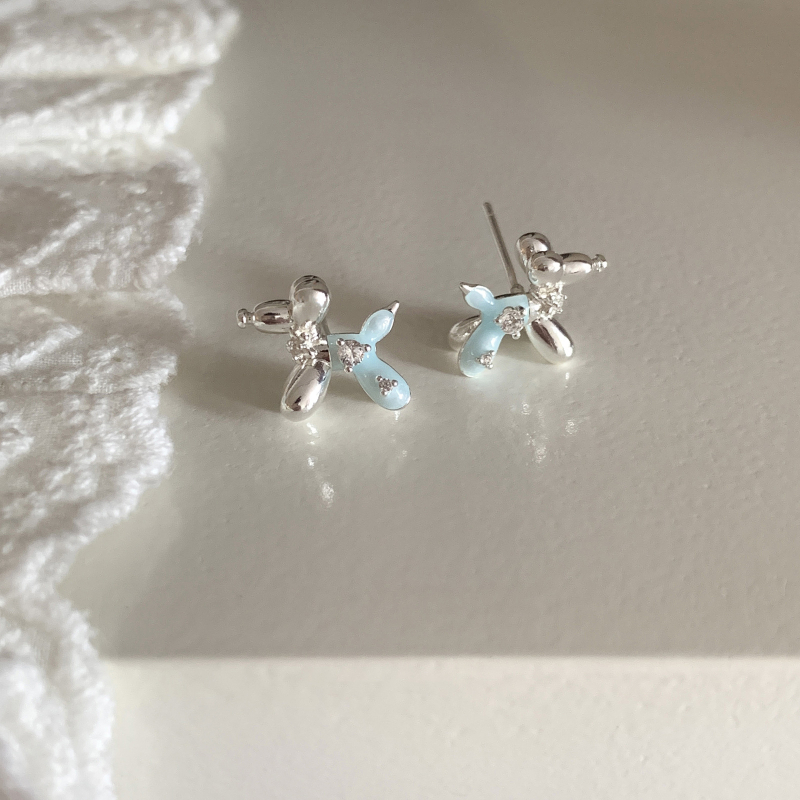 Cercei Balloon Dog, Cupru, Electroplacare, Stil Lux Lejer, Pentru Femei