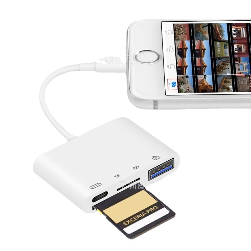 4-u-1 čitač kartica za iPhone 14, podržava SD/TF i USB flash drive, USB 3.0 sučelje, CE certifikat