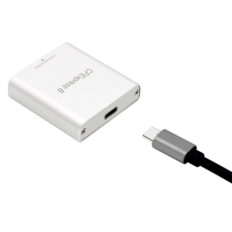 Cititor CFexpress PH862 — Cititor de carduri CFexpress, USB 3.2 de înaltă viteză (10G), interfață USB-C, corp din aliaj de aluminiu, montaj extern, personalizare OEM disponibilă.
