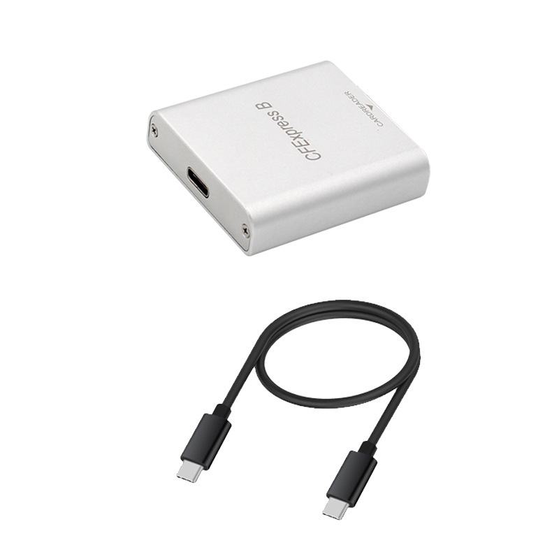 Cititor CFexpress PH862 — Cititor de carduri CFexpress, USB 3.2 de înaltă viteză (10G), interfață USB-C, corp din aliaj de aluminiu, montaj extern, personalizare OEM disponibilă.