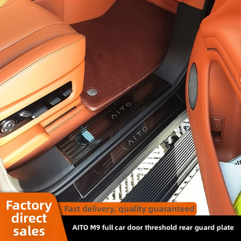 Protecție prag ușă din oțel inoxidabil pentru AITO M9, plăci de protecție interioare și exterioare, anti-scratch, pentru modelele 2024-2025