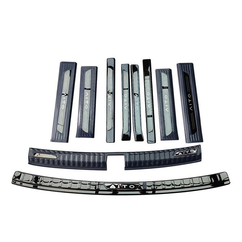 Protecție prag ușă din oțel inoxidabil pentru AITO M9, plăci de protecție interioare și exterioare, anti-scratch, pentru modelele 2024-2025