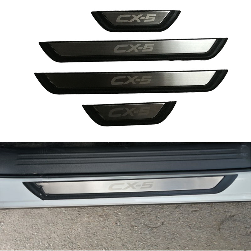 Mazda CX-5 (2017–2024) műanyag ajtó küszöbök – dekoratív belépő pedál, modell 122801l, Che Anchi