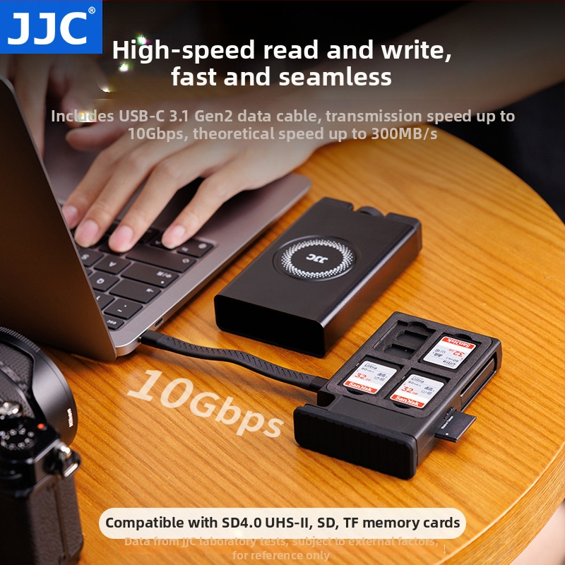 JJC MFCC-1 USB-C čitač kartica, USB 3.1 Gen2 visoke brzine, podržava SD, TF i MicroSD, metalno + ABS kućište