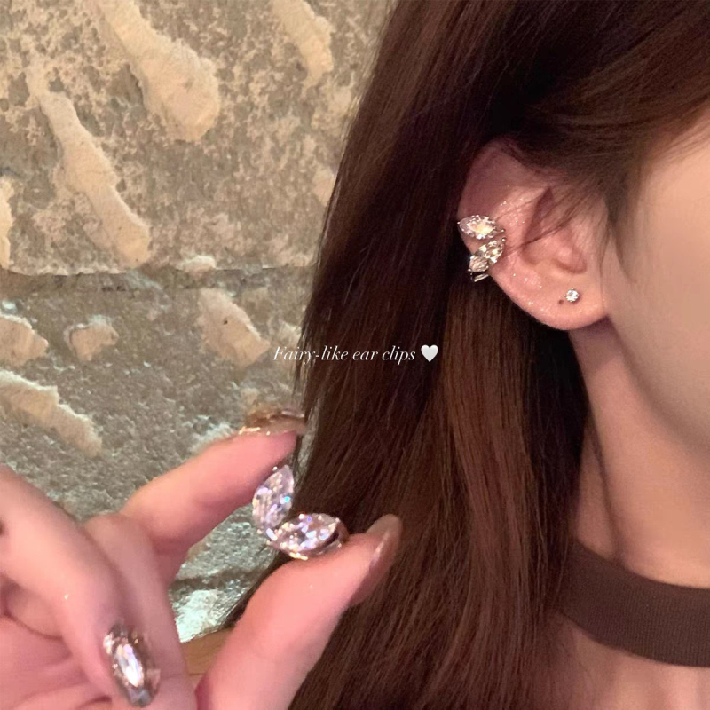 Női U-formájú fülklipsz — ötvözet, könnyed luxus stílus, elektroplakkolás